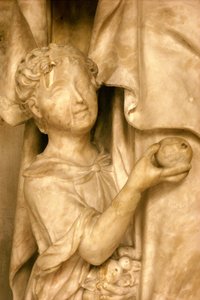 St. Anna en haar dochter de Maagd Maria (detail van Maria)